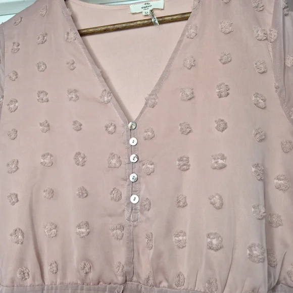 entro Dusty Rose Long Sleeve Dress Size Medium - Picture 3 of 9